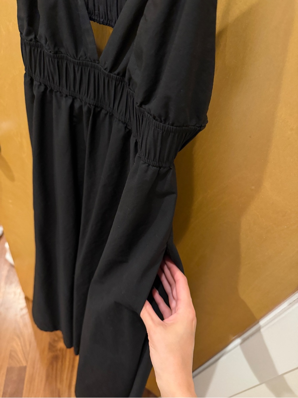 Aritzia Babaton Encourage black poplin dress maxi - Picture 7 of 8